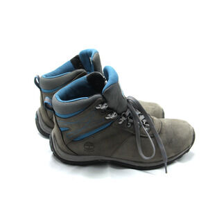 Timberland Norwood Mid Boots Women's 9 Gray Blue Nubuck Waterproof Hiking A2J1B